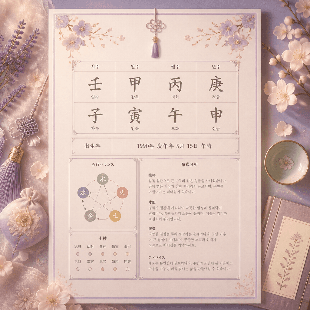 Saju Palja Fortune Chart