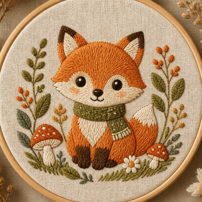 Embroidery Pattern Character