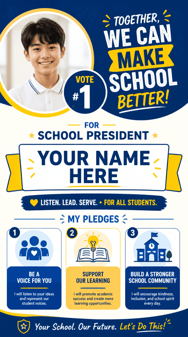 School President Election Poster