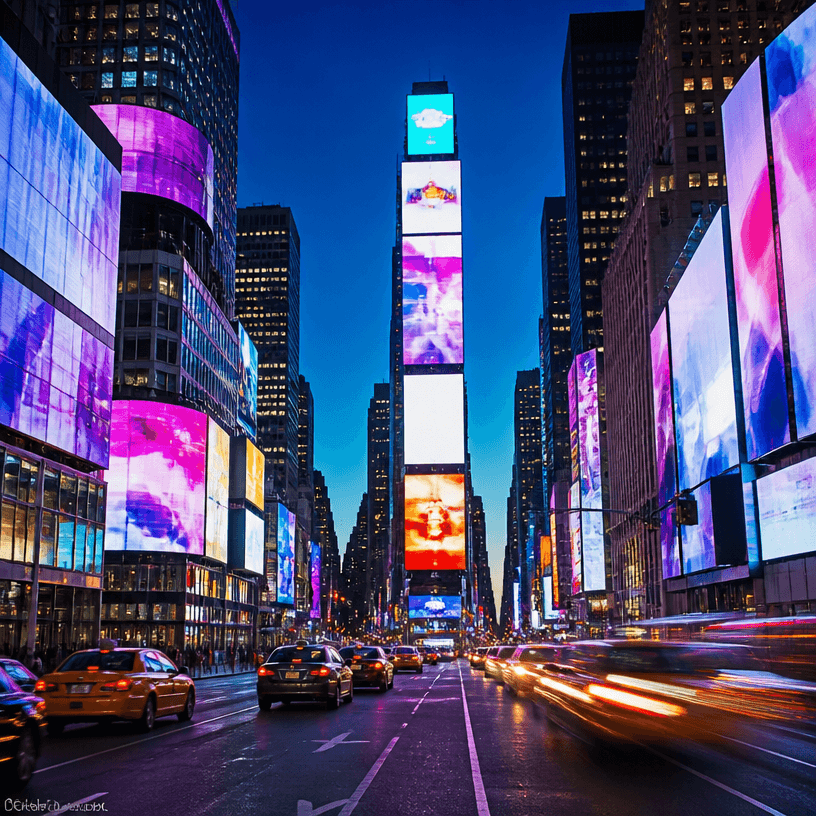 New York Times Square Background Photo