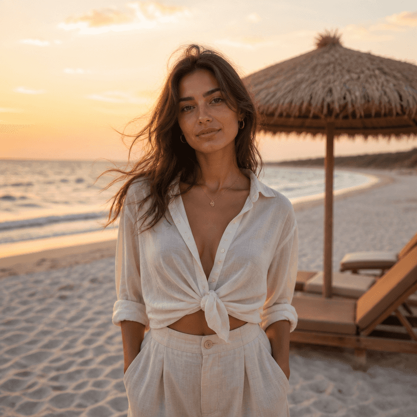 beach concept portrait photo