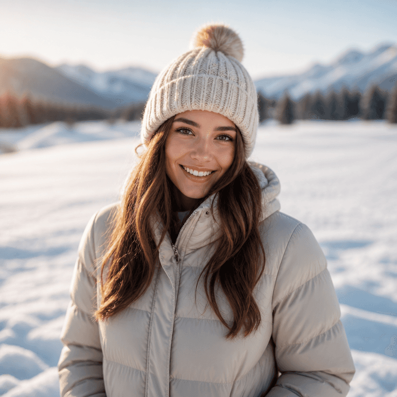snowy field portrait photo