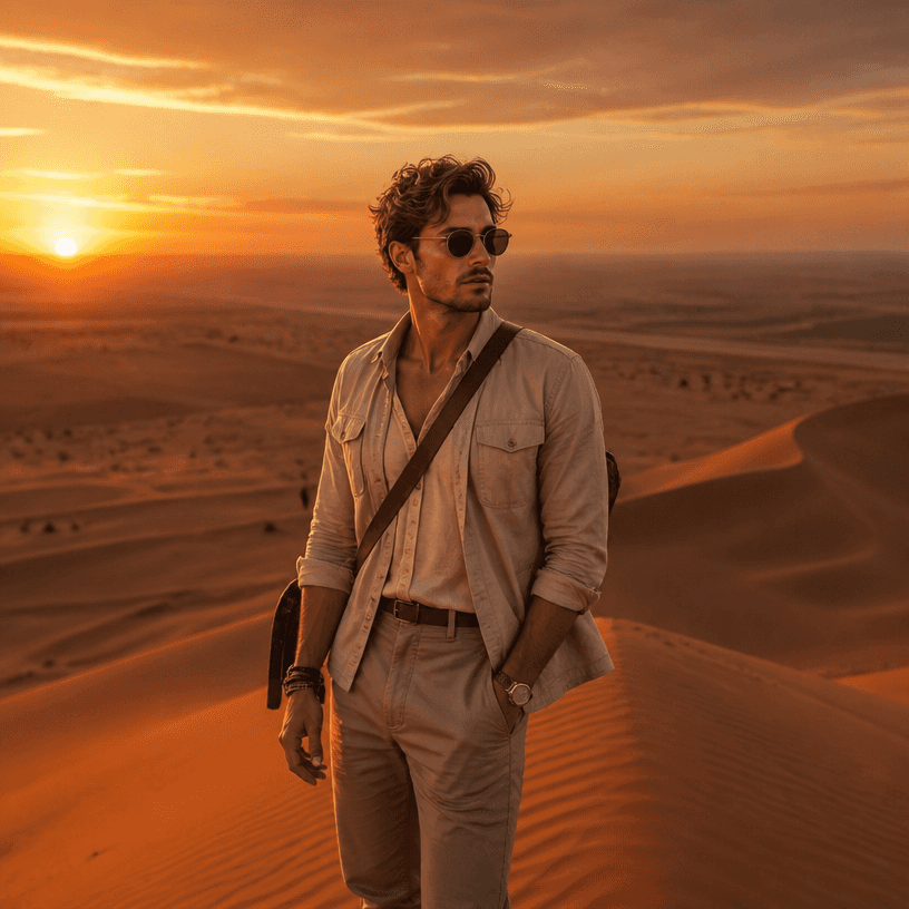 desert background portrait