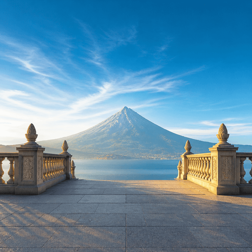travel destination composite photo