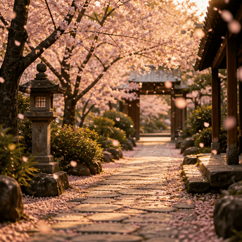 cherry blossom falling video
