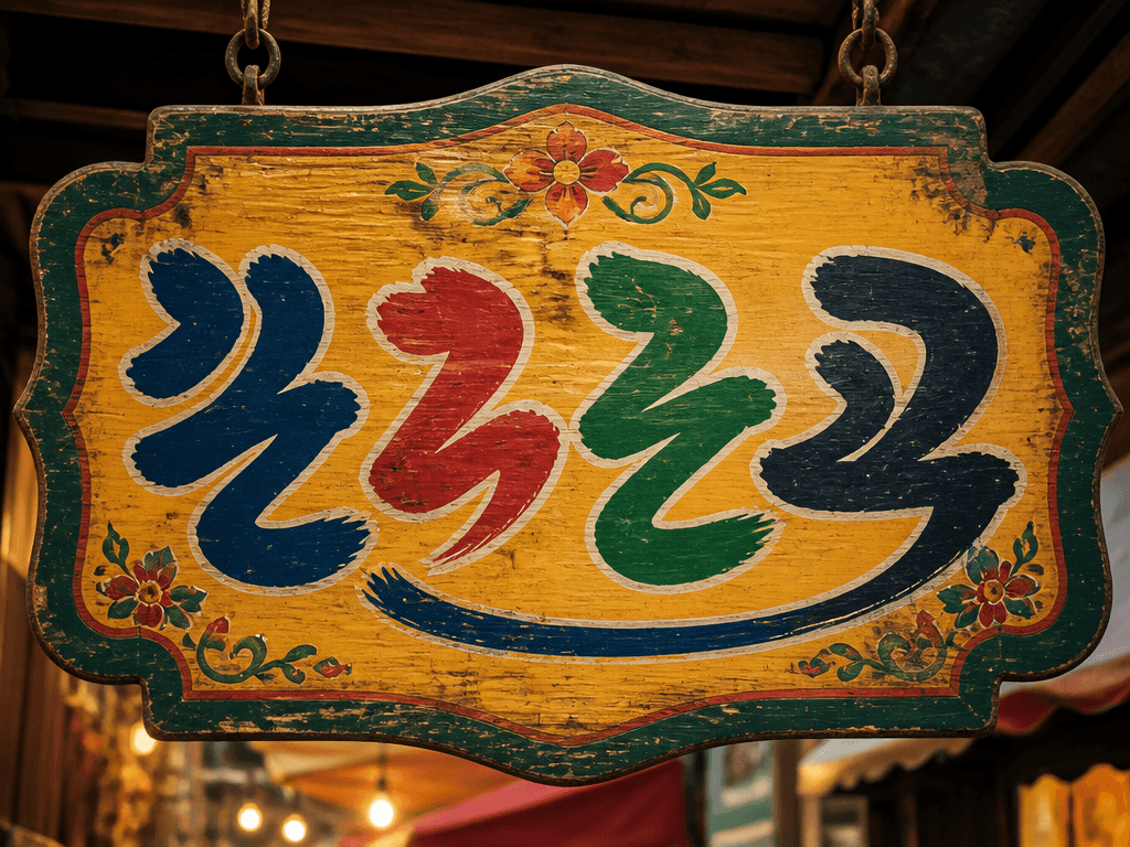 Traditional Market Sign