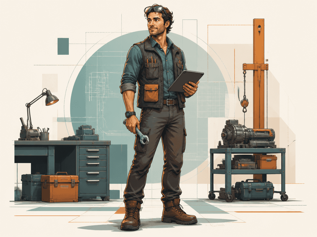 Engineer Character Illustration