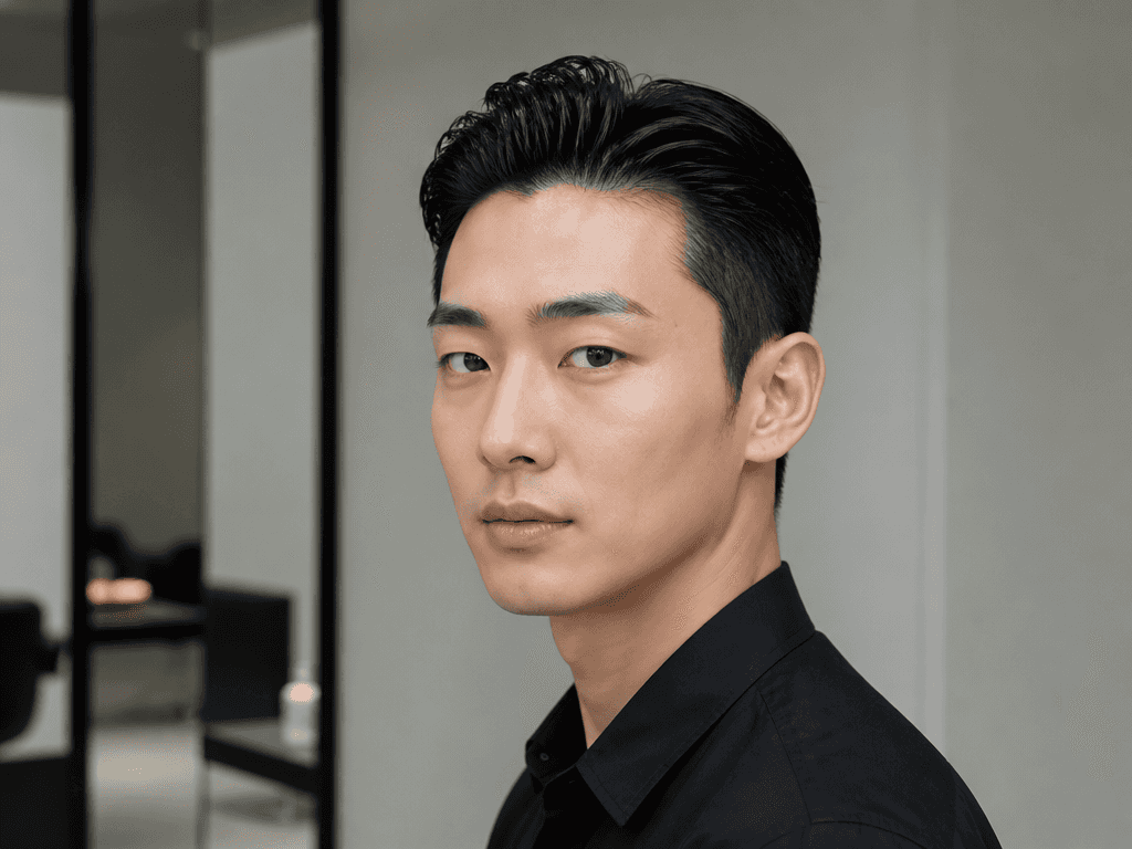 Slicked-Back Haircut Hairstyle
