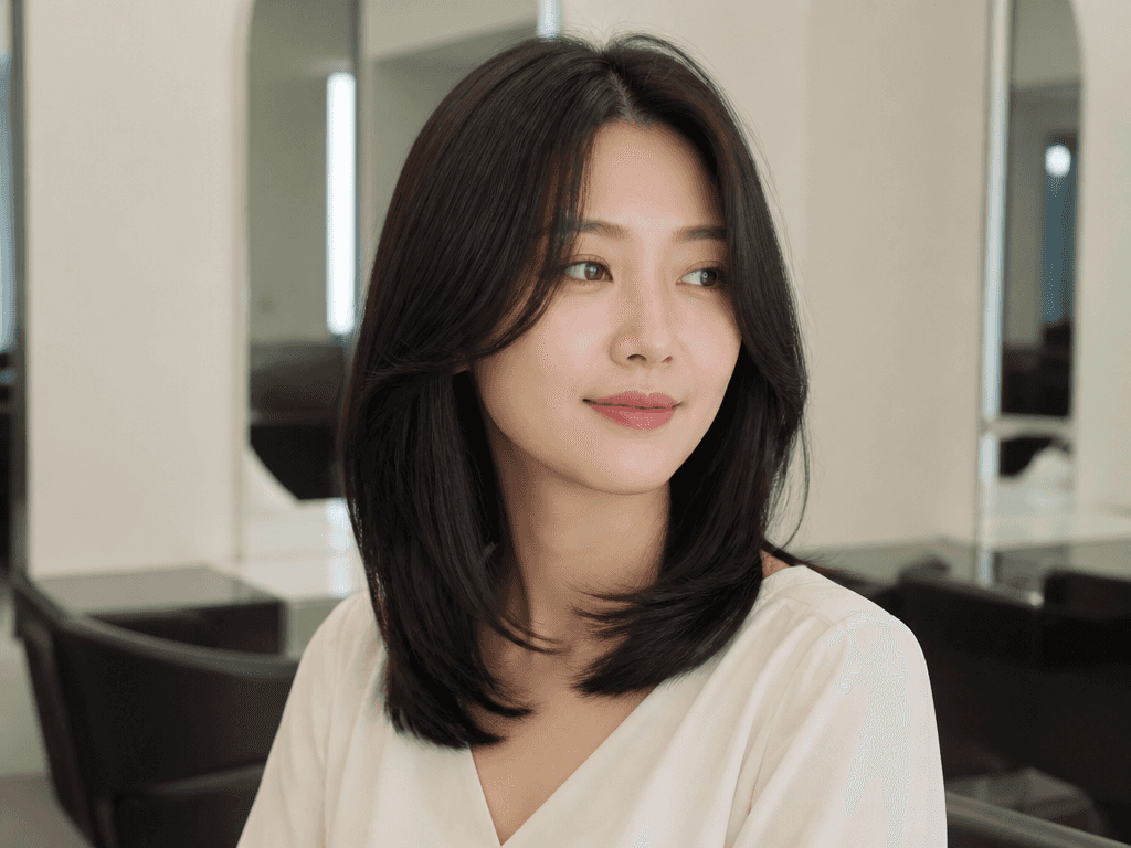 Medium-Length Layered Cut Hairstyle