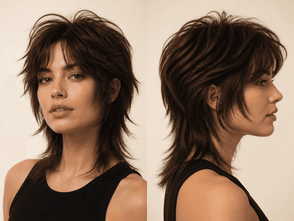 Women's Wolf Cut Hairstyle