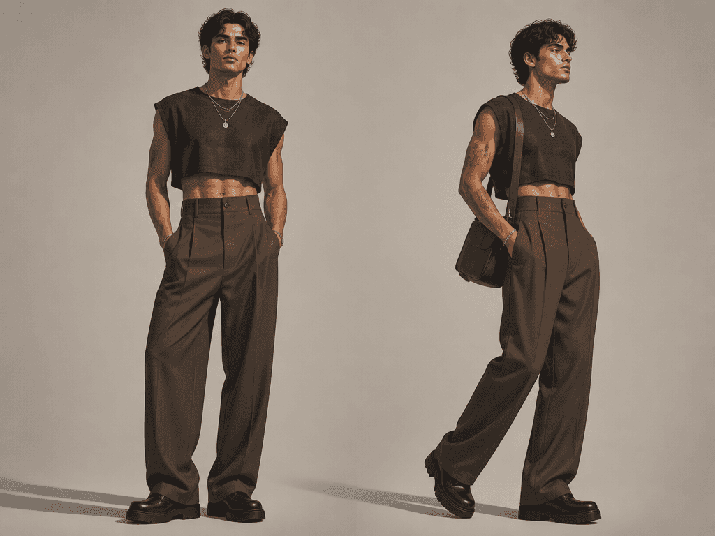 Men's Crop Top Style Image
