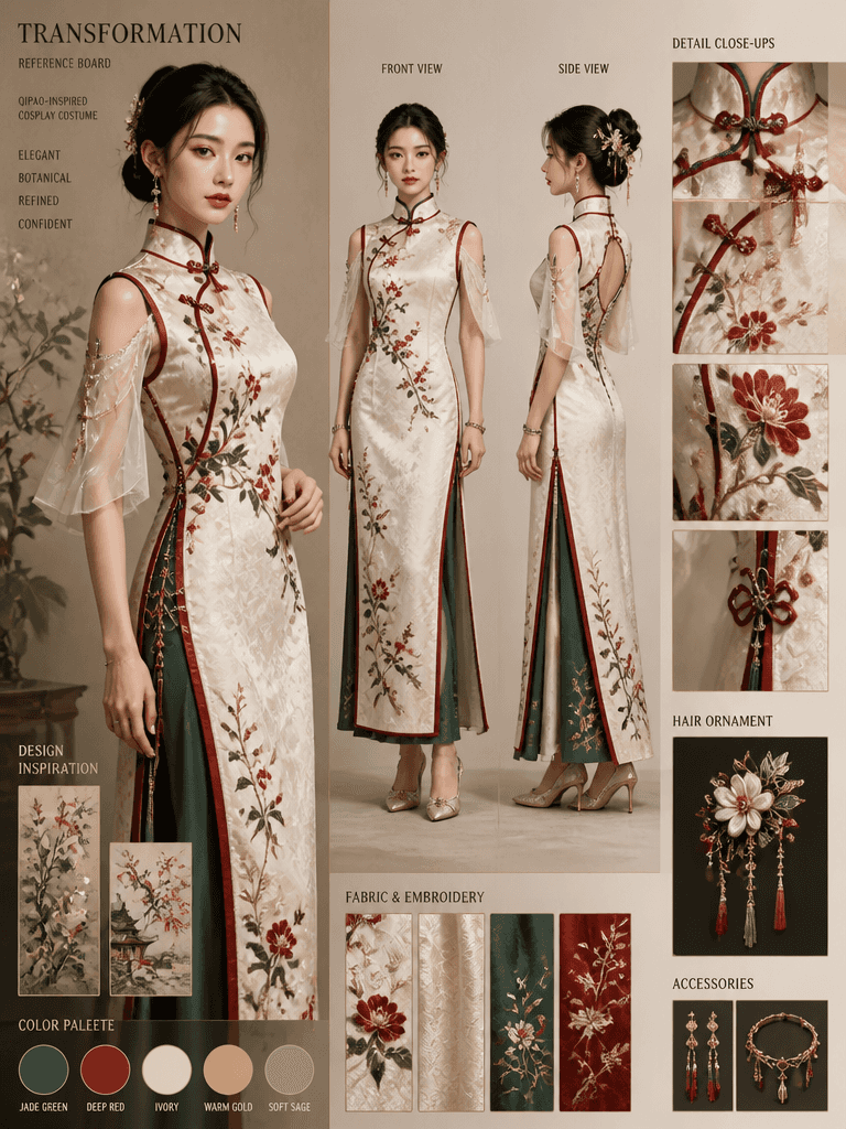 Qipao Cosplay Transformation