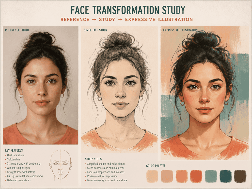 Face Illustration Transformation