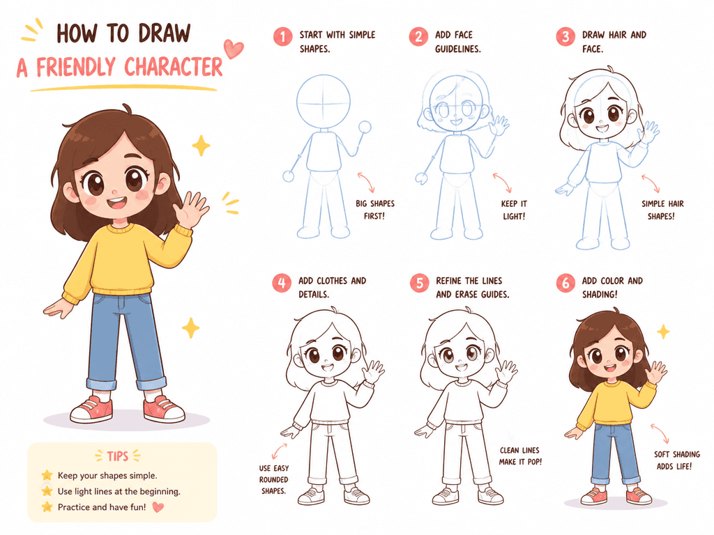 Easy Pretty Character Illustration