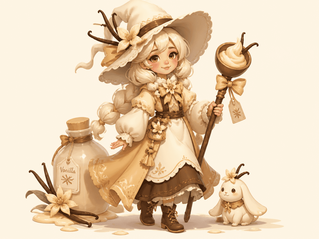 Pure Vanilla Cookie Character Illustration