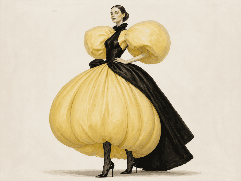 Balloon Dress Look Illustration