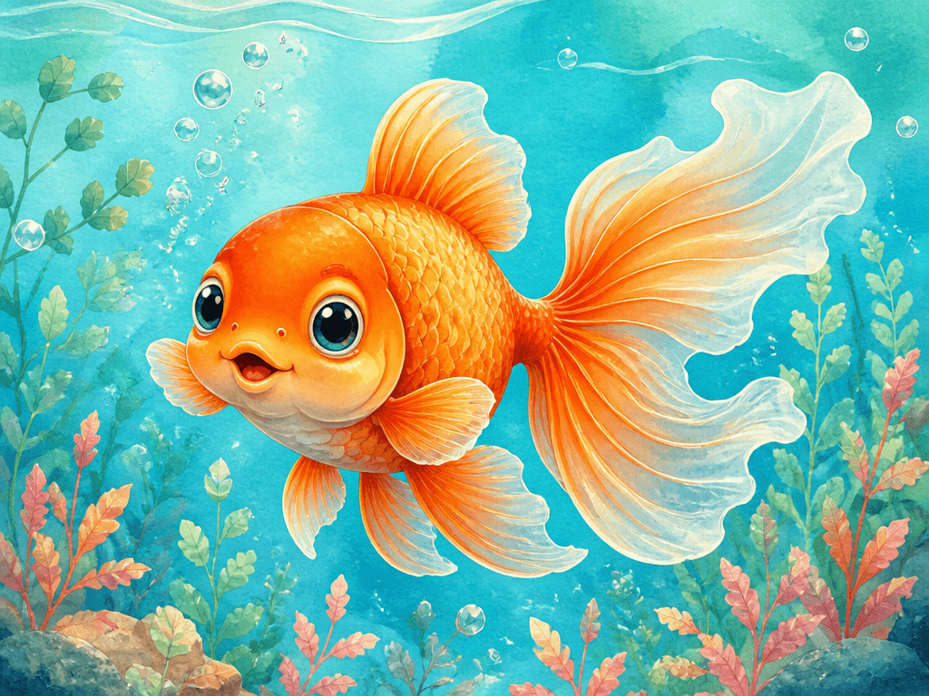 Cute Goldfish Illustration