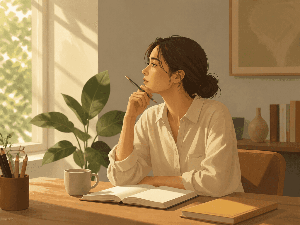 Thinking Pose Illustration