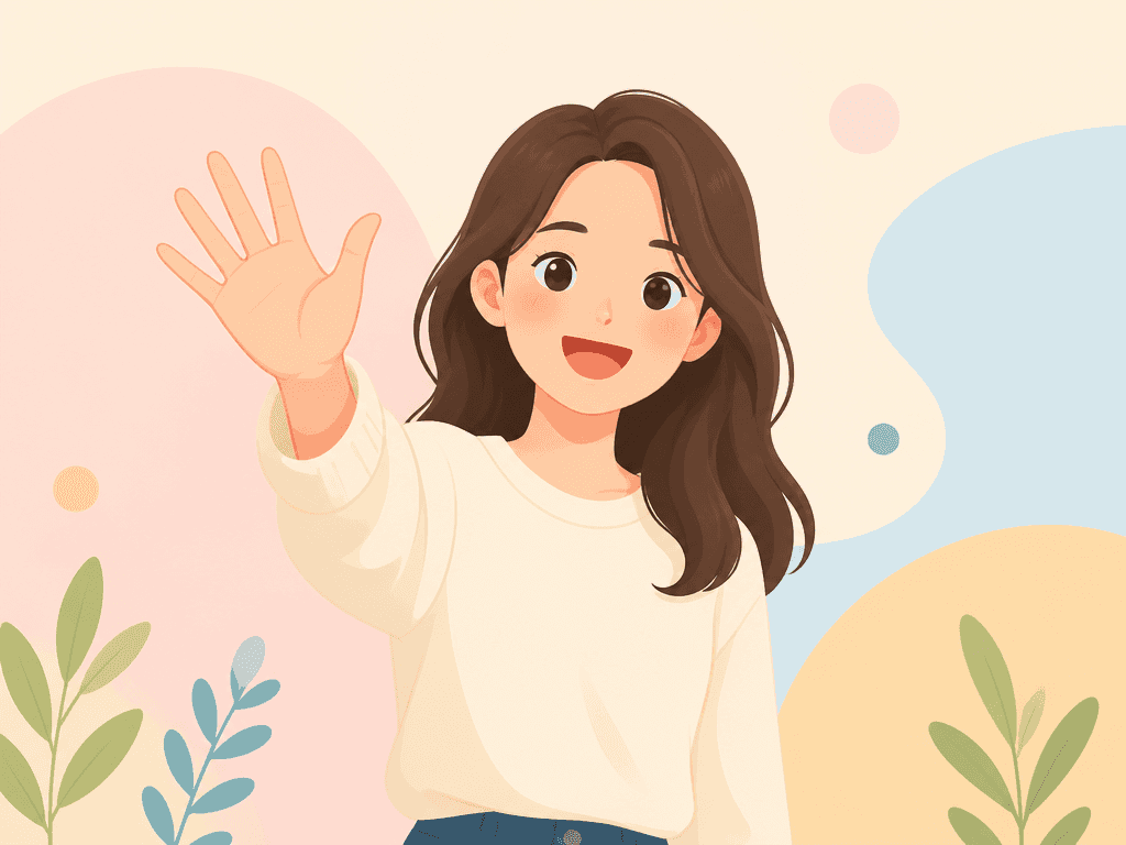 Greeting Pose Illustration