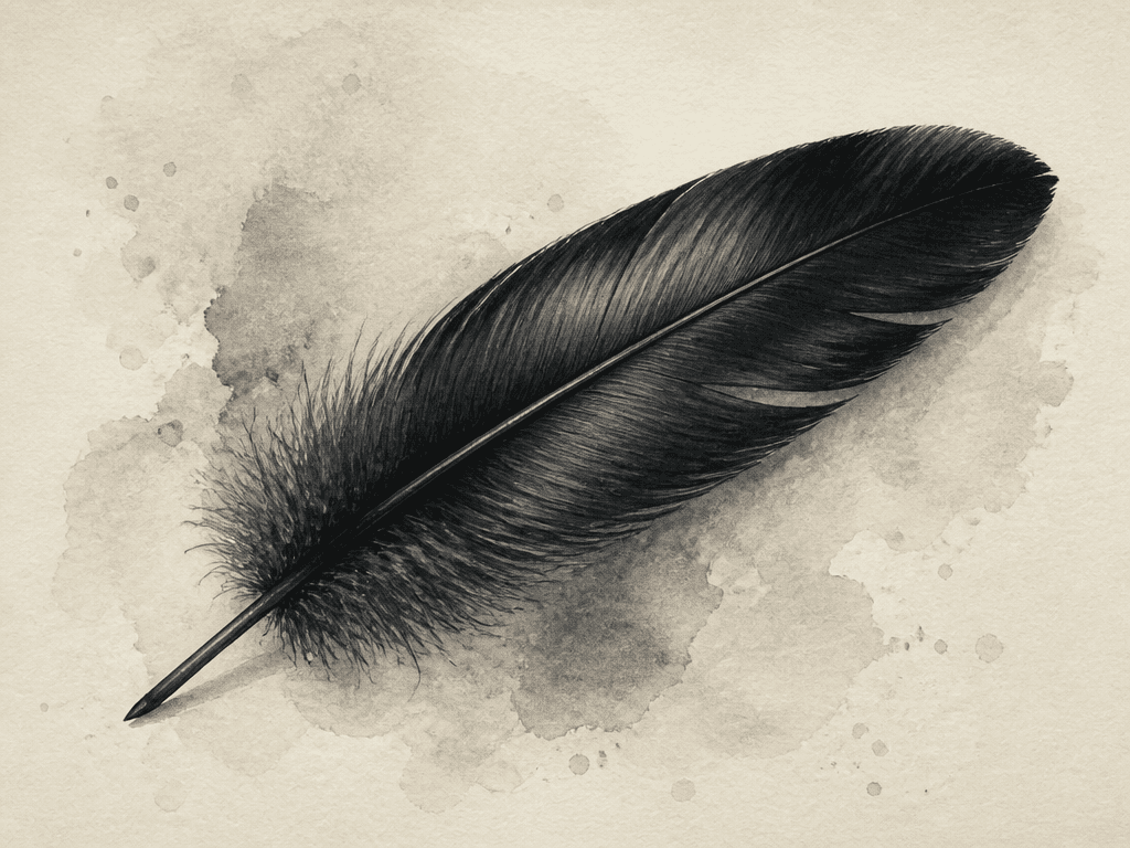 Crow Feather Illustration