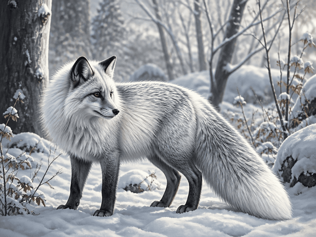 Silver Fox Illustration