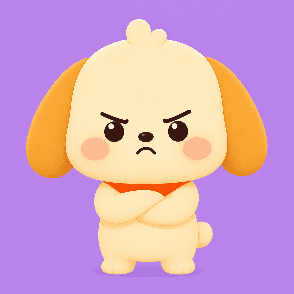 Frowning Expression Character