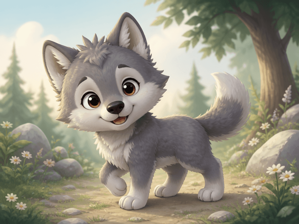 Cute Wolf Character