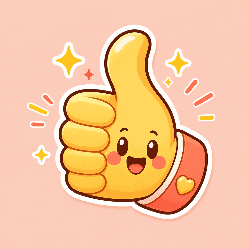 Thumbs Up Emoticon Design