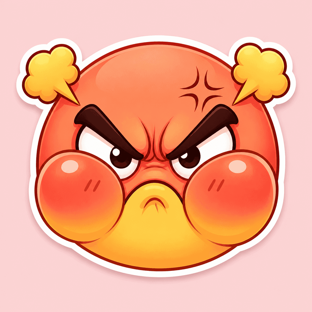 Angry Face Emoticon