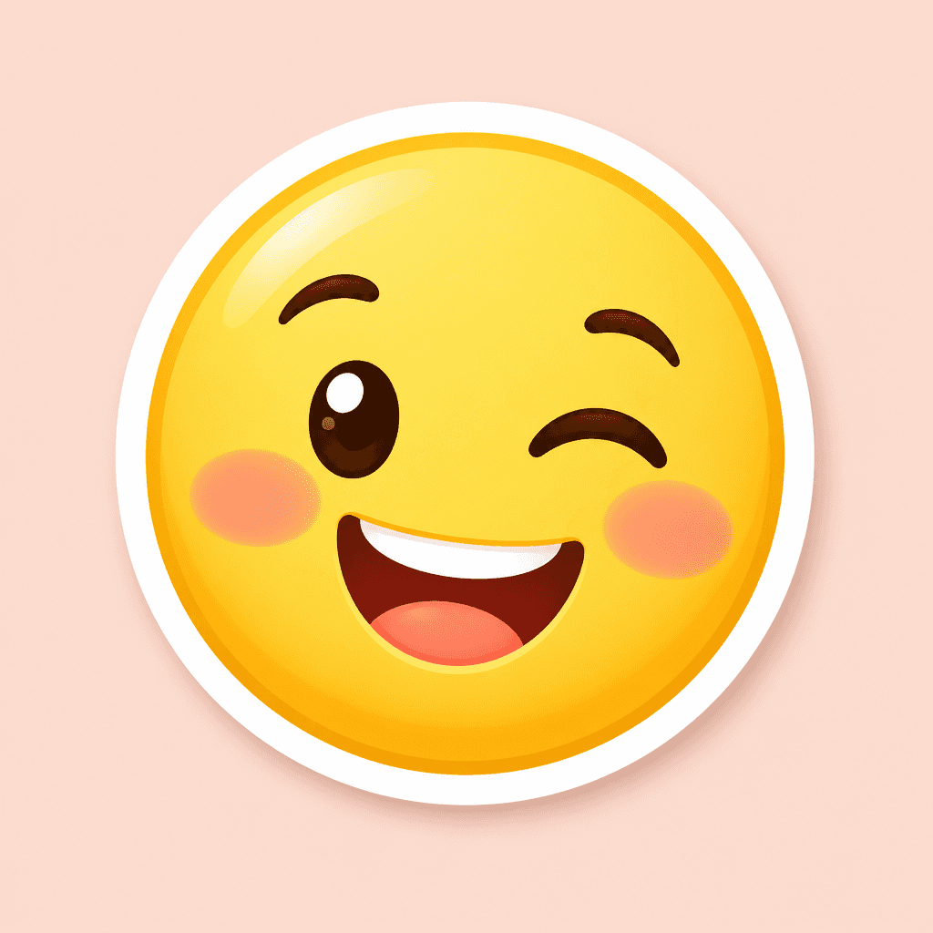 Wink Emoji Sticker