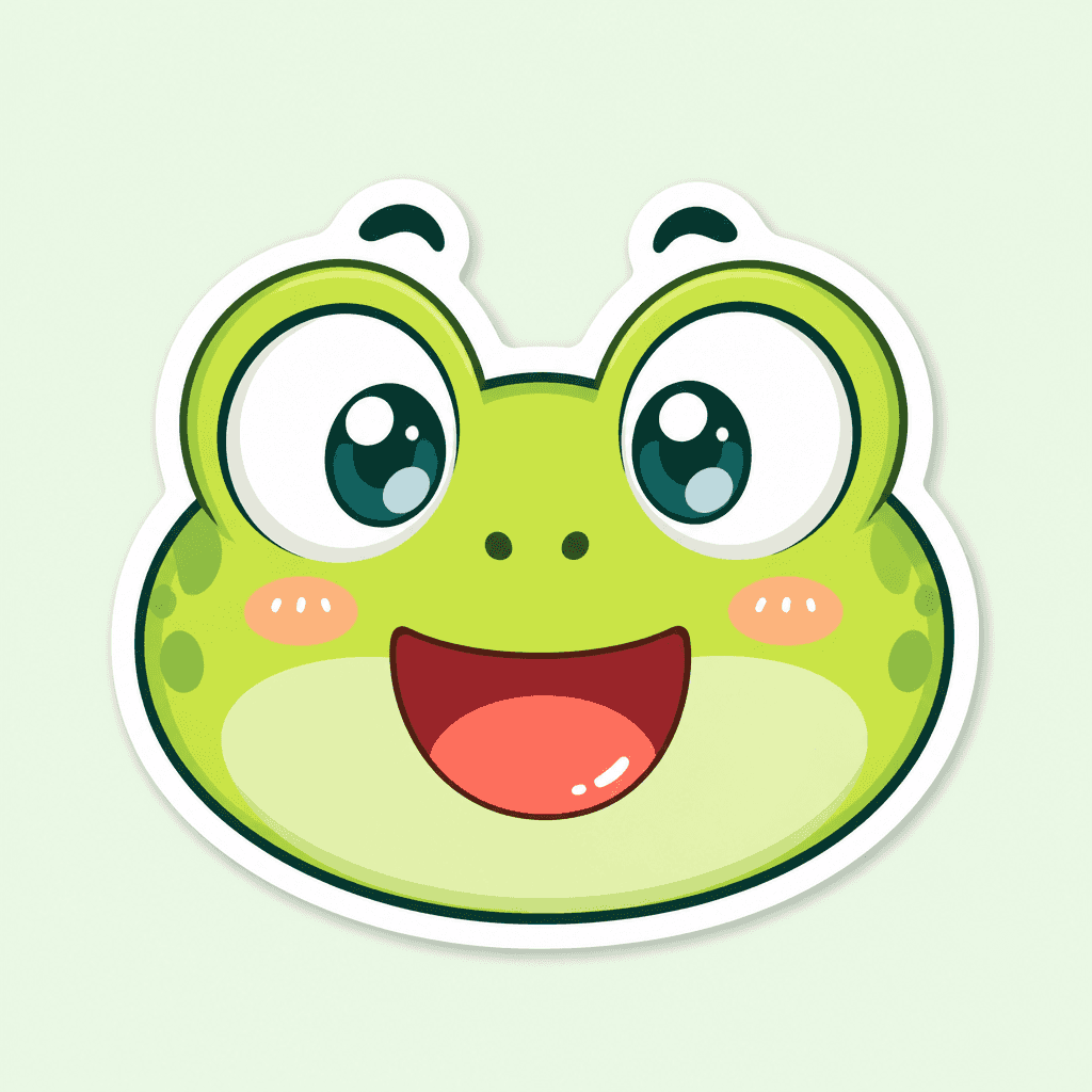 Frog Emoticon Sticker