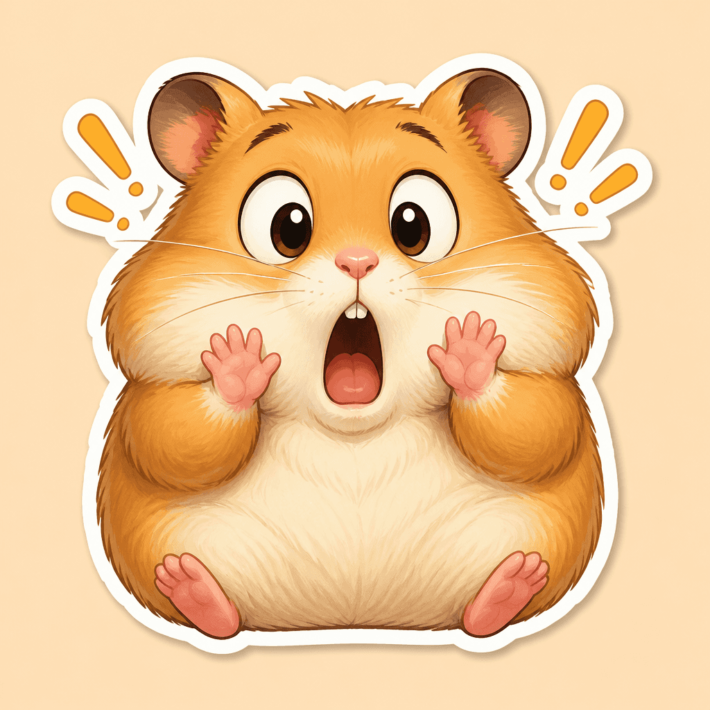 Surprised Hamster Reaction Image