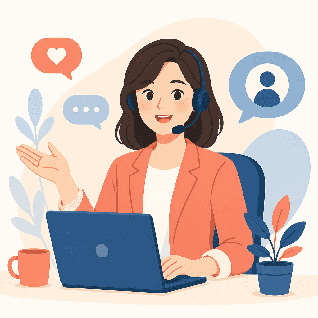 Customer Service Character Illustration