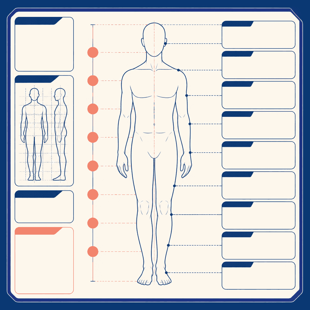 Human Body Proportion Analysis Card