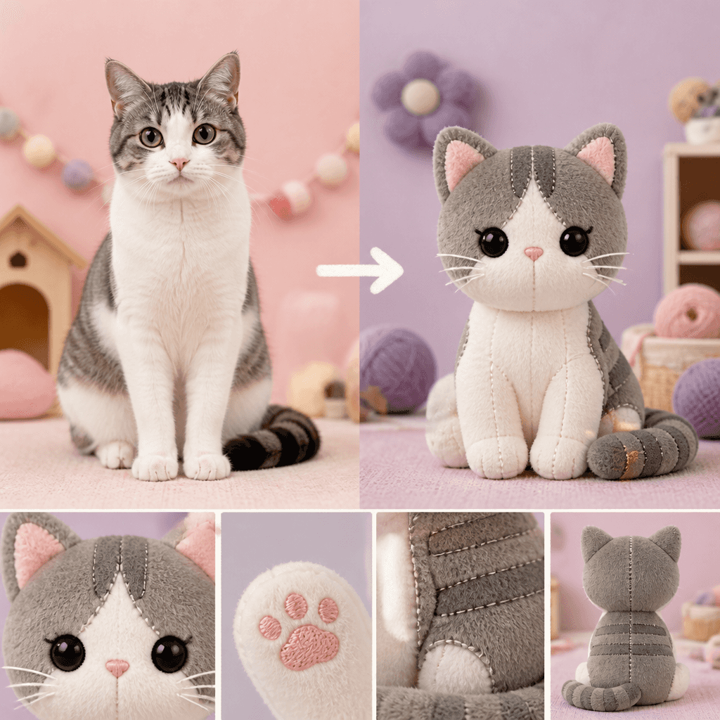 Turn a Cat into a Plush Toy