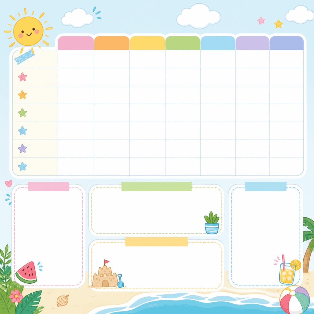 Summer Vacation Planner Design