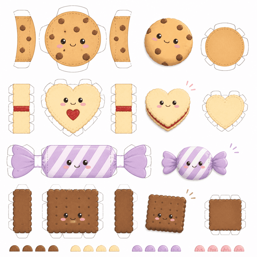 Snack Squishy Plush Template