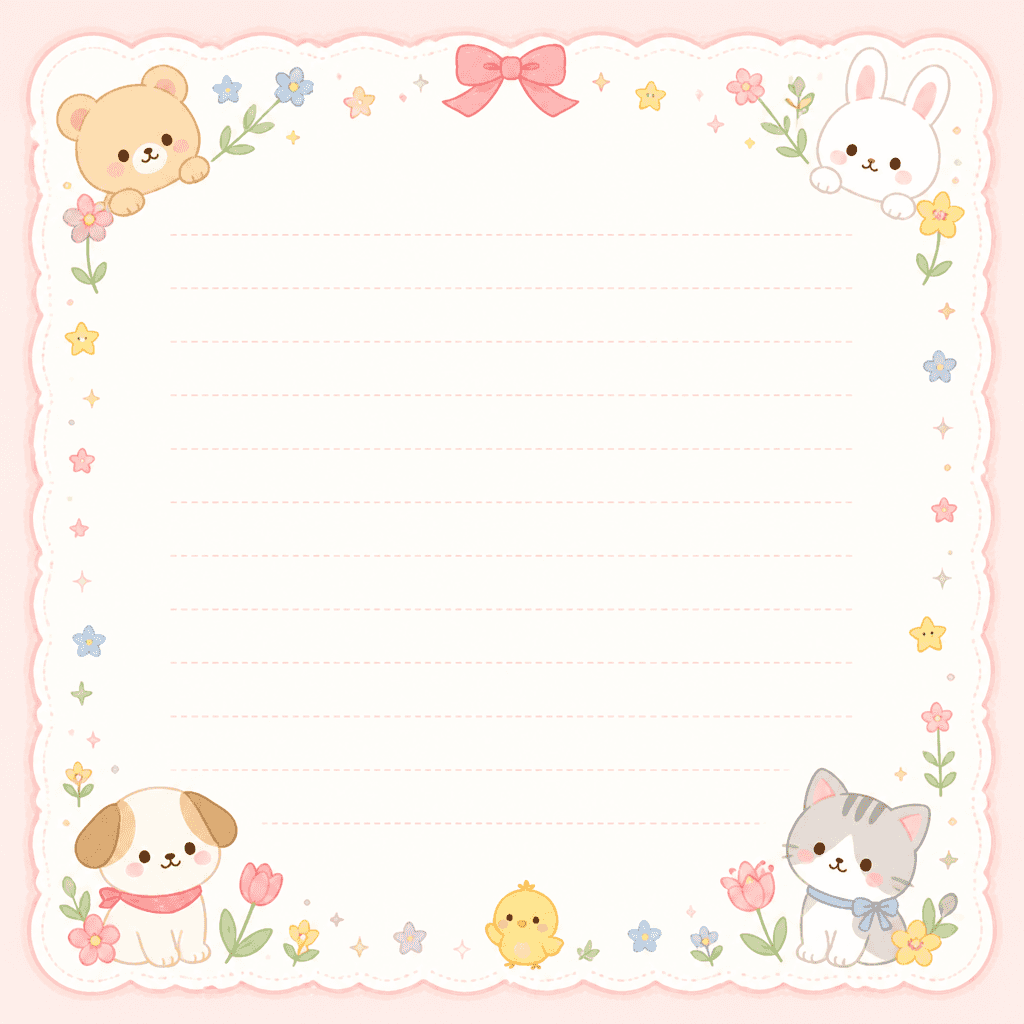 Cute Letter Paper Template