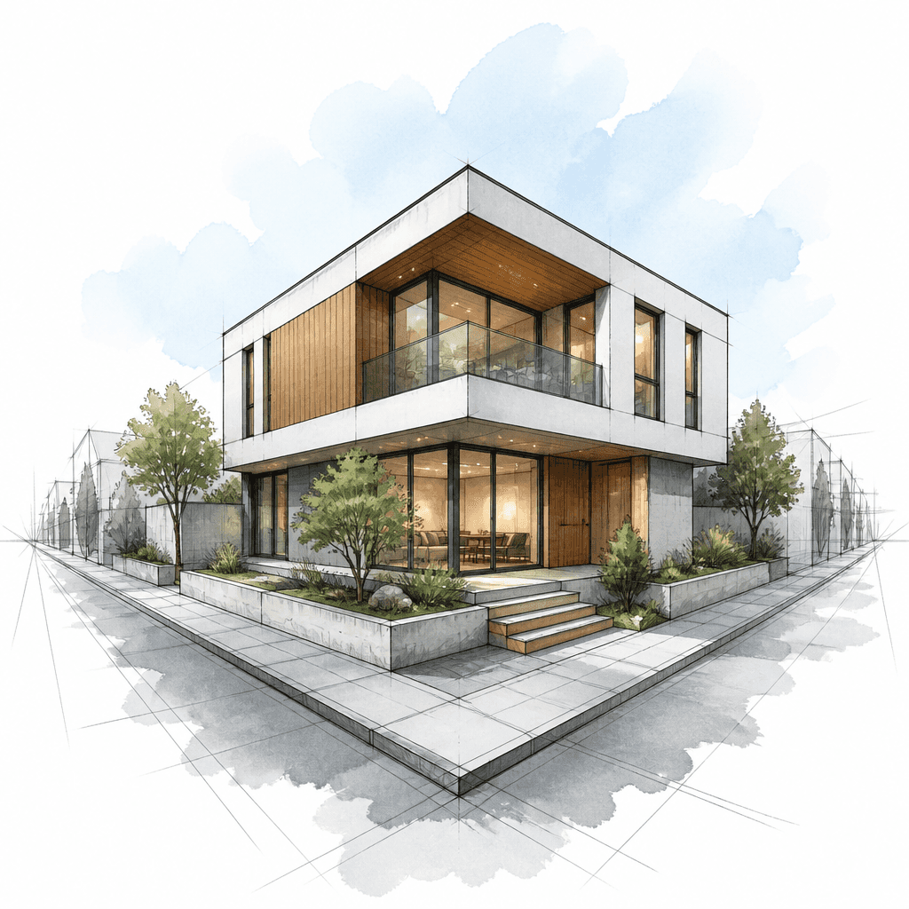 Two-Point Perspective Illustration