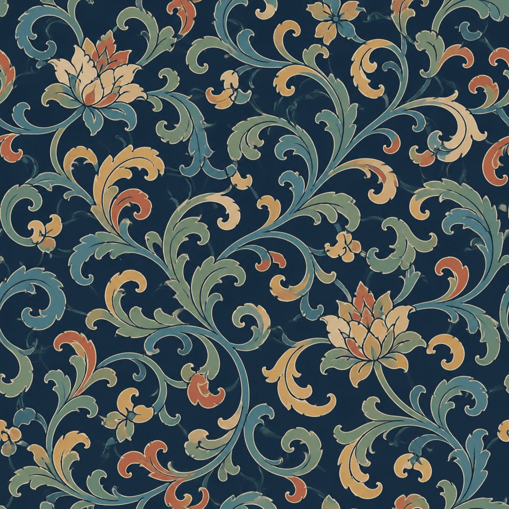 Korean Arabesque Scroll Pattern