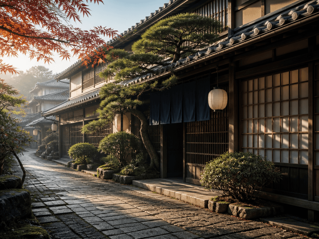Japanese Traditional Building Background