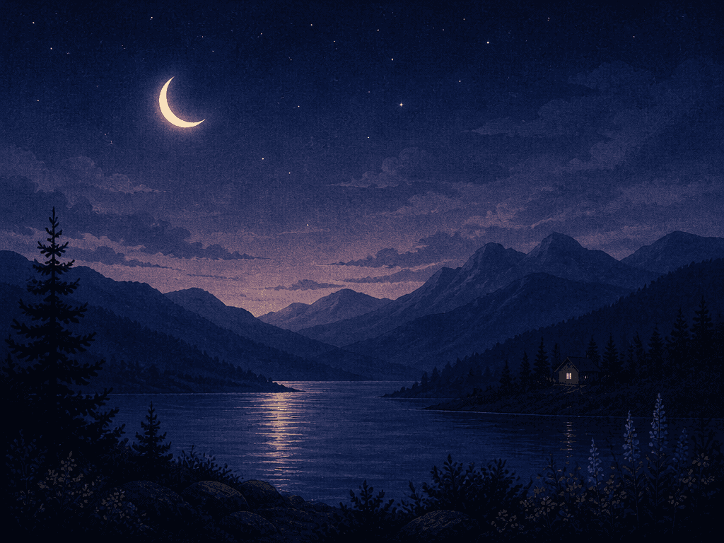 Night Landscape Illustration