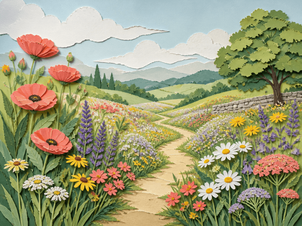 Flower Field Illustration