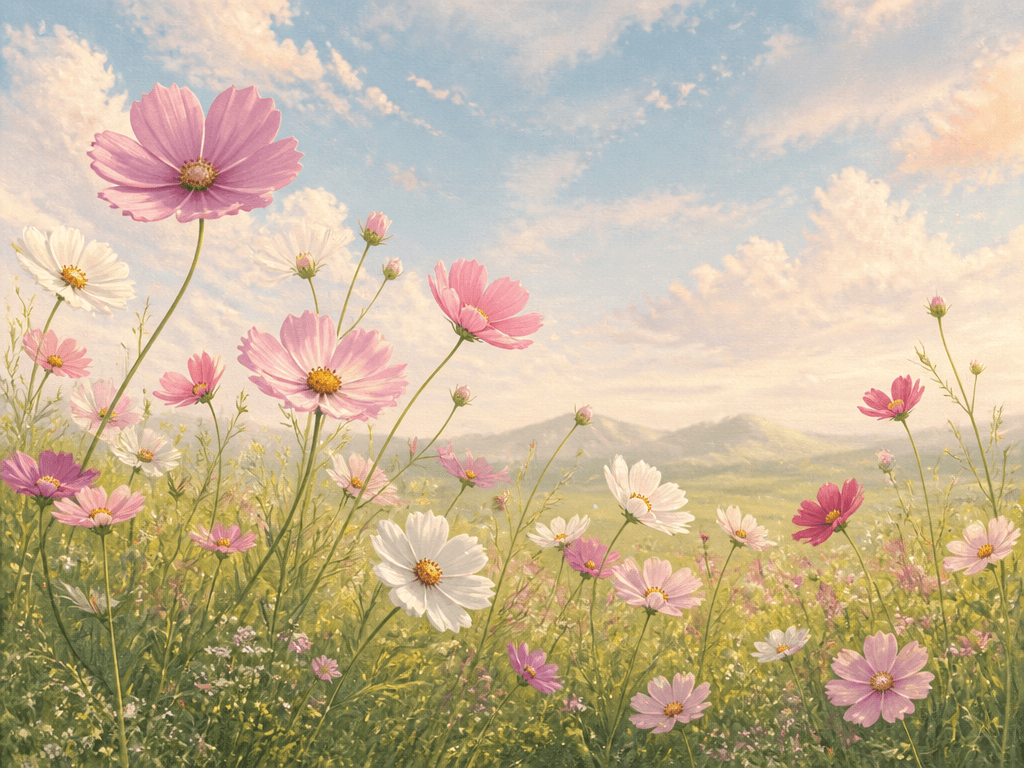 Cosmos Flower Illustration