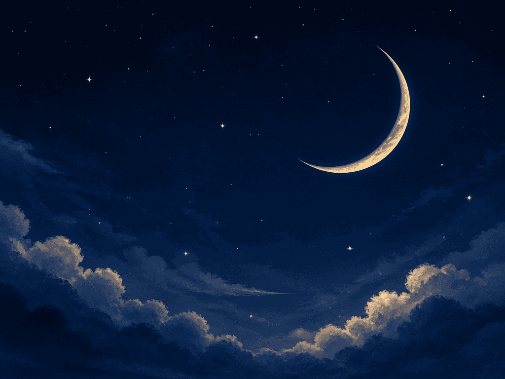 Crescent Moon Illustration