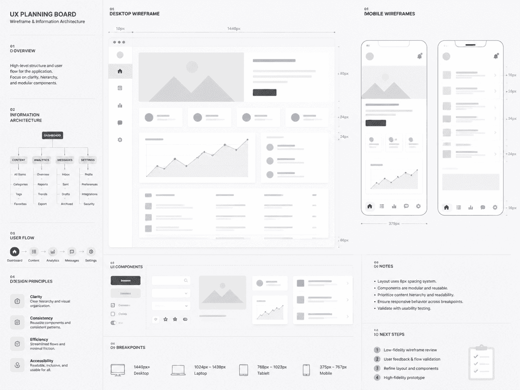 Wireframe UI Mockup Design