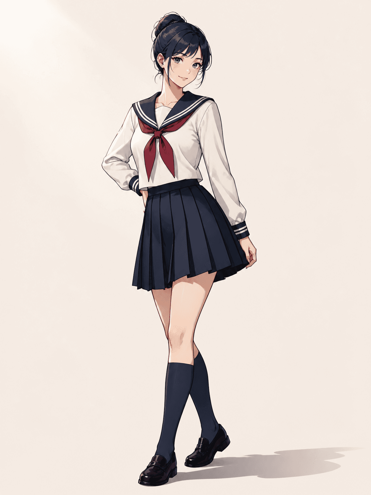 Sailor Uniform Character Illustration