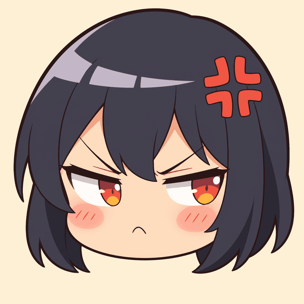 Angry Slanted Eyes Emoticon