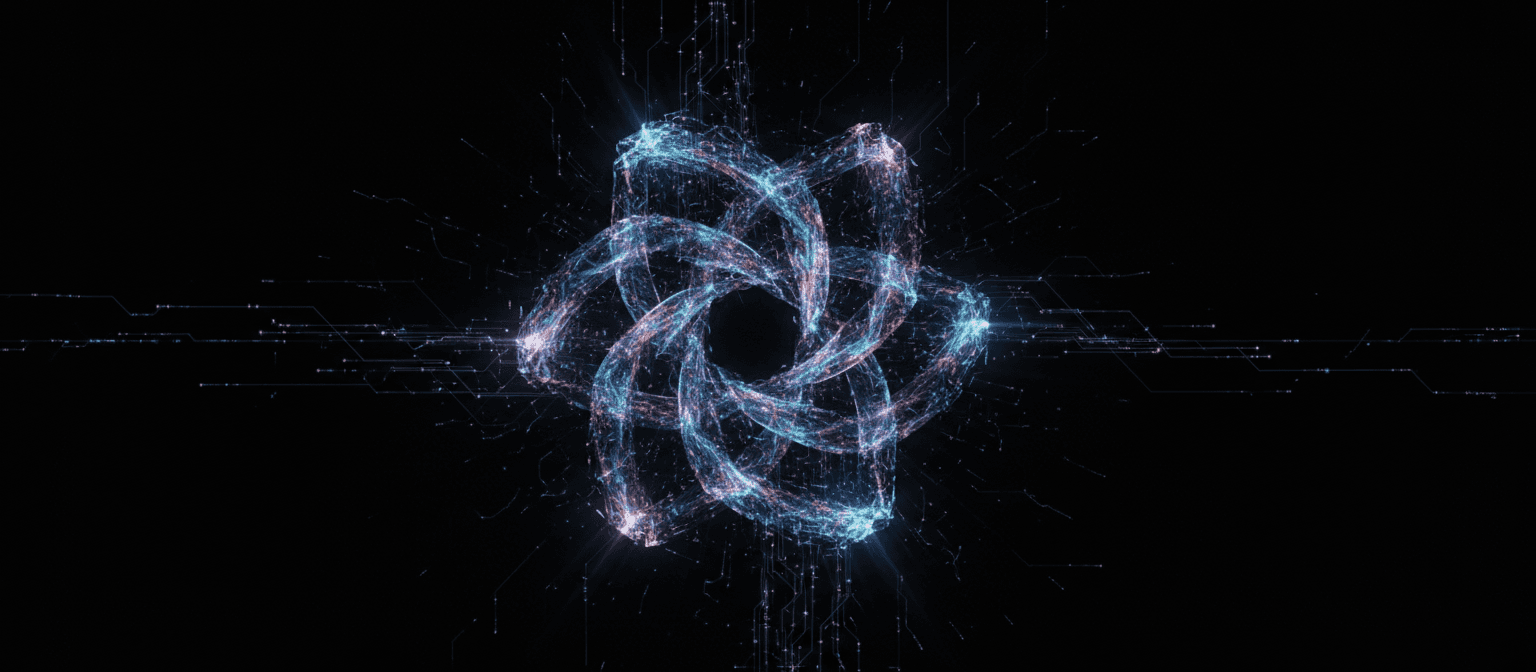 깊은 어두운 배경에서 추상적인 형태로 수렴하는 빛나는 입자 흔적의 역동적인 4K 디지털 아트 배경화면, 정교한 빛 패턴.