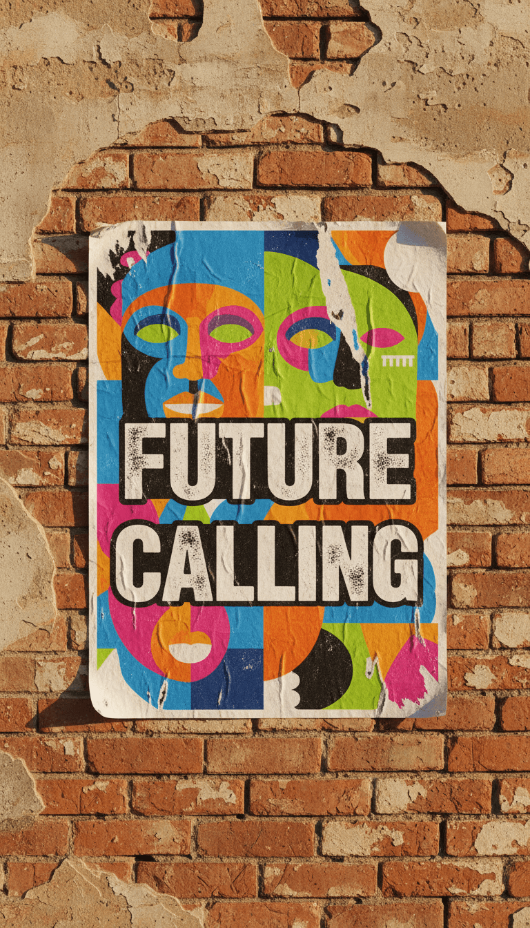 낡은 벽돌 벽에 붙은 거리 포스터 목업.